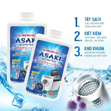 Bột Tẩy Lồng Máy Giặt ASAKI - Vệ Sinh, Loại Bỏ Mùi Hôi, Chống Nấm Mốc, 54.000đ 2