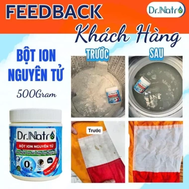Bột Tẩy Rửa Dr.Natro Gốc Oxy 500g - Vệ Sinh Lồng Máy Giặt, Tẩy Ố Quần Áo, Giá 185k