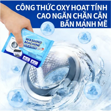 Bột Tẩy Rửa Máy Giặt Đa Năng 150g Kháng Khuẩn 99.9% - Diệt Khuẩn Sâu, Dùng cho Cửa Trước, Cửa Trên, Lồng Ngang 2
