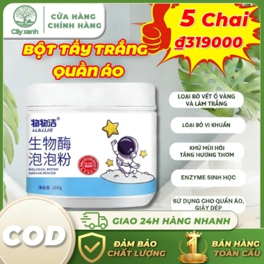 Bột Tẩy Trắng Enzyme Sinh Học 260g Đánh Bay Vết Bẩn Khử Vết Ố Vàng Tẩy Trắng Quần Áo Giá 79.000