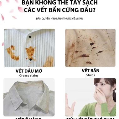 Bột Tẩy Trắng Quần Áo Đa Năng Mifan OxiPower – Xử lý vải ố vàng, vết bẩn khó giặt, an toàn không phai màu, chỉ 39.000₫
