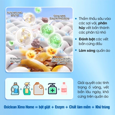 Bột tẩy vết bẩn đa năng Ximo 350g – Giặt sạch trắng quần áo, đồ gia dụng, chỉ 45.000đ 4