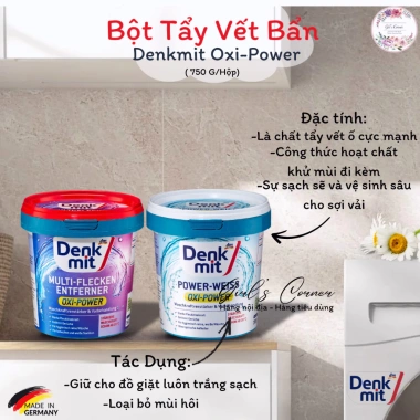 Bột tẩy vết bẩn quần áo Denkmit Oxi Power 750g - Nhập khẩu Đức, tẩy sạch, giá chỉ 175k 2 Bột tẩy vết bẩn quần áo Denkmit Oxi Power 750g - Nhập khẩu Đức, tẩy sạch, giá chỉ 175k 2
