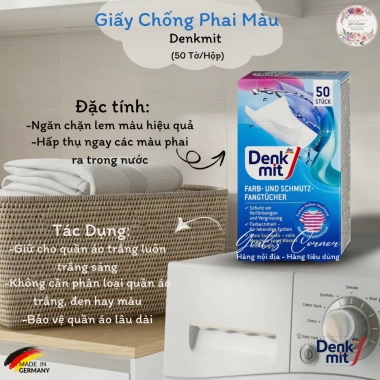 Bột tẩy vết bẩn quần áo Denkmit Oxi Power 750g - Nhập khẩu Đức, tẩy sạch, giá chỉ 175k
