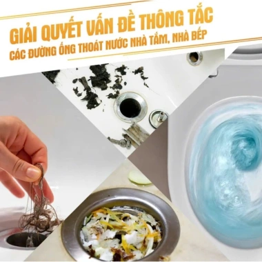 Bột Thông Cống Cực Mạnh 110g - Thông Tắc Bồn Cầu, Bồn Rửa, Đường Ống Nhanh Chóng, Hiệu Quả, Giá 75.000 3