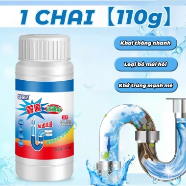 Bột Thông Cống Cực Mạnh 110g - Thông Tắc Bồn Cầu, Bồn Rửa, Đường Ống Nhanh Chóng, Hiệu Quả, Giá 75.000 10