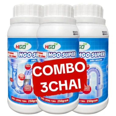 bột thông cống HGO SUPER Thông tắc bồn cầu, bồn rửa, đường ống nhanh, hiệu quả 59k 10