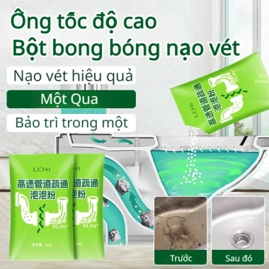 Bột Thông Cống Tốc Độ Cao 80g Dung Dịch Phá Mỡ Tan Tắc Nghẽn Đường Ống Bồn Cầu Bồn Rửa Giá 15.000đ