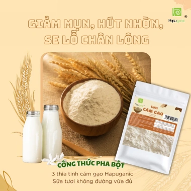 Bột Tinh Cám Gạo HaPuganic 300g - Trắng Da, Đều Màu, giảm giá 34.999 VND 3