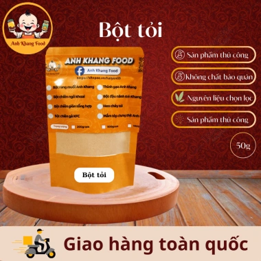 Bột tỏi nguyên chất Loại 1 cực thơm – gia vị xào, nướng, chiên - Anh Khang Food 50-100g 2 Bột tỏi nguyên chất Loại 1 cực thơm – gia vị xào, nướng, chiên - Anh Khang Food 50-100g 2