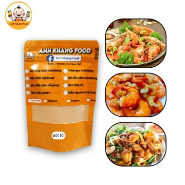 Bột tỏi nguyên chất Loại 1 cực thơm – gia vị xào, nướng, chiên - Anh Khang Food 50-100g