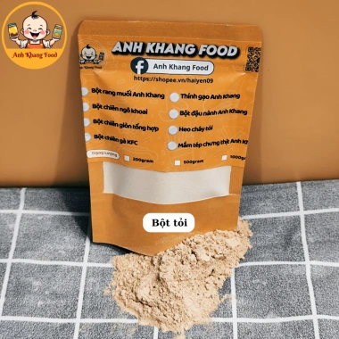 Bột tỏi nguyên chất Loại 1 cực thơm – gia vị xào, nướng, chiên - Anh Khang Food 50-100g