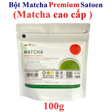 Bột Trà Xanh Matcha Premium Satoen 100g - Nguyên chất vụ xuân, chính hãng, giảm giá 185k 10 Bột Trà Xanh Matcha Premium Satoen 100g - Nguyên chất vụ xuân, chính hãng, giảm giá 185k 10