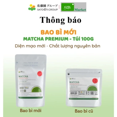 Bột trà xanh Matcha PREMIUM Satoen 100g - Nguyên chất vụ xuân, giảm giá 180k