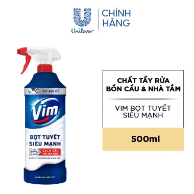 Bọt Tuyết Siêu Mạnh 500ml - Tẩy Bồn Cầu, Nhà Vệ Sinh Vim, Diệt 99,9% Vi Khuẩn, Giá Giảm 45.600₫ 2