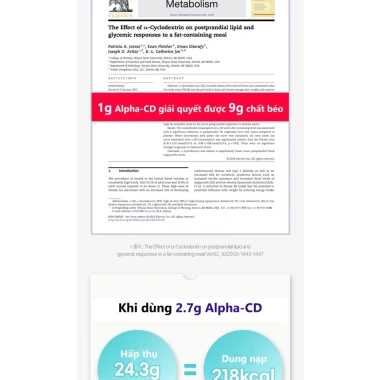 Bột uống Dr Okay Alpha‑Cyclodextrin Max 30 gói x 4g – Giảm hấp thu đường, chất béo, hỗ trợ tiêu hoá