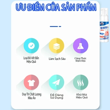 Bọt Vệ Sinh DRY CLEAN FOAM 200ml - Tẩy trắng áo khoác, chăn ga gối, bẩn mốc & ô vàng - 45k VND 6