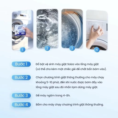 Bột Vệ Sinh Lồng Máy Giặt Đức Giang 150gr - Loại Bỏ Cặn Bẩn 99% - 28.000₫ 9 Bột Vệ Sinh Lồng Máy Giặt Đức Giang 150gr - Loại Bỏ Cặn Bẩn 99% - 28.000₫ 9
