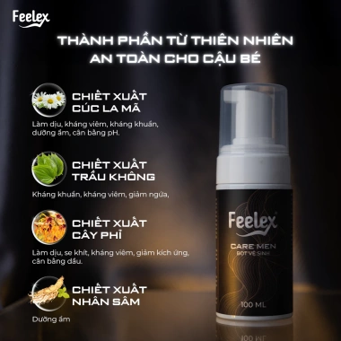 Bọt vệ sinh nam giới Feelex Care Men hương thơm nam tính sang trọng 100ml - Giá chỉ 109.000 VND