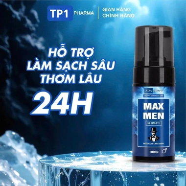 Bọt Vệ Sinh Nam MAX MEN ADA 100ml - Giảm 50% Sạch Sâu, Hương Nước Hoa Nam Tính