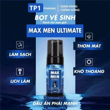 Bọt Vệ Sinh Nam MAX MEN ADA 100ml - Giảm 50% Sạch Sâu, Hương Nước Hoa Nam Tính
