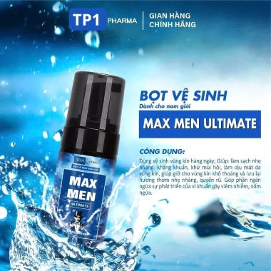 Bọt Vệ Sinh Nam MAX MEN ADA 100ml - Giảm 50% Sạch Sâu, Hương Nước Hoa Nam Tính