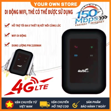 Bốt wifi 4G 150Mbps hỗ trợ mọi nhà mạng, pin sạc bền, FREESHIP - Giá 200.000₫