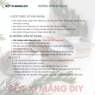 Bột xi măng đổ khuôn nhanh khô 5kg - Độ bền cao, thẩm mỹ, giá chỉ 275.000 VND 7