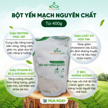 Bột Yến Mạch Nguyên Chất Úc 400g - Chất Xơ, Không Đường, Giảm Cân, Da Đẹp, 50.200 VND