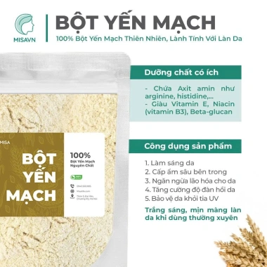 Bột Yến Mạch Nguyên Chất Xay Mịn 100% Organic MISA Giá 33.000 VND Giảm Cân