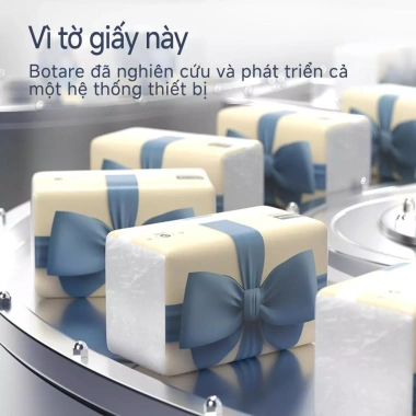 BOTARE Giấy ăn 4 lớp 1.998 tờ 27 gói - Bột gỗ, mềm mịn, an toàn, giá 160.000 VND 4