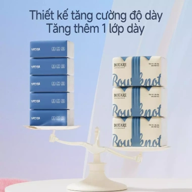 BOTARE Giấy ăn 4 lớp 1.998 tờ 27 gói - Bột gỗ, mềm mịn, an toàn, giá 160.000 VND 6