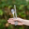Boundless Voyage Titan Đũa Spork cắm trại, dao kéo nhẹ, du lịch di động, máy rửa bát 9