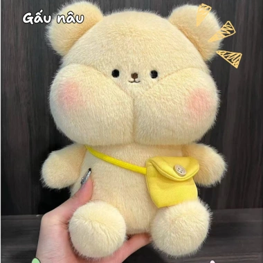 Box Quà Gấu Bông Mặt Béo 25cm Lông Kim Mượt, Má Phĩnh Đáng Yêu, Giá Ưu Đãi 53k