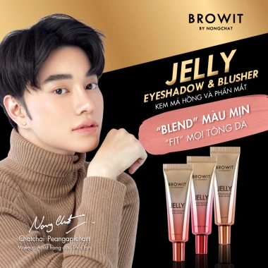 BROWIT Jelly Eyeshadow & Blusher - Kem má hồng & phấn mắt mượt, giảm giá 22% chỉ 109.000₫