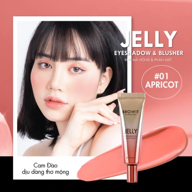 BROWIT Jelly Eyeshadow & Blusher - Kem má hồng & phấn mắt mượt, giảm giá 22% chỉ 109.000₫