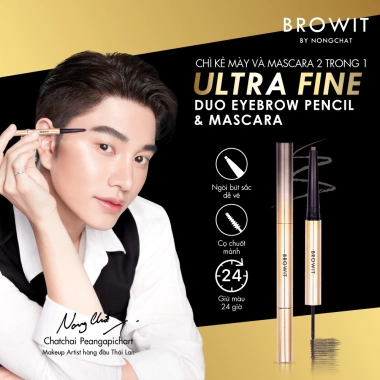 Browit Ultra Fine 2 trong 1 Chì Kẻ Mày và Mascara - Đánh Mày Siêu Mịn, Giá 149k