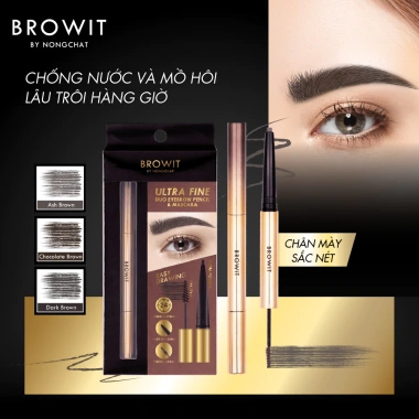 Browit Ultra Fine 2 trong 1 Chì Kẻ Mày và Mascara - Đánh Mày Siêu Mịn, Giá 149k
