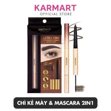 Browit Ultra Fine 2 trong 1 Chì Kẻ Mày và Mascara - Đánh Mày Siêu Mịn, Giá 149k