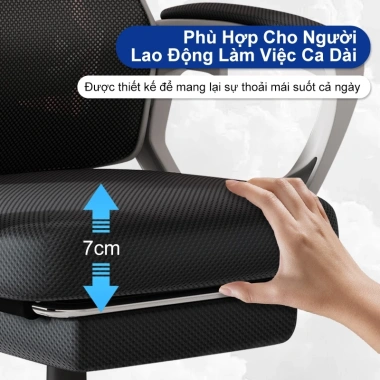 BRTHORY Ghế Xoay Văn Phòng Công Thái Học 360 - Hỗ Trợ Gù Lưng, Nâng Hạ, Gác Chân, Giá 1.059.000₫