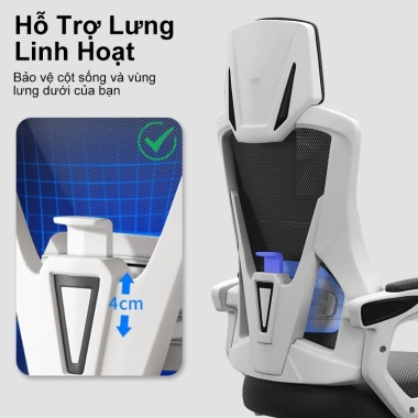 BRTHORY Ghế Xoay Văn Phòng Công Thái Học 360 - Hỗ Trợ Gù Lưng, Nâng Hạ, Gác Chân, Giá 1.059.000₫