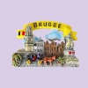 Bruges Tủ Lạnh Nhựa Dán Bỉ Thiết Kế Sáng Tạo Giá 254.100 VND Du Lịch và Kỷ Niệm 3