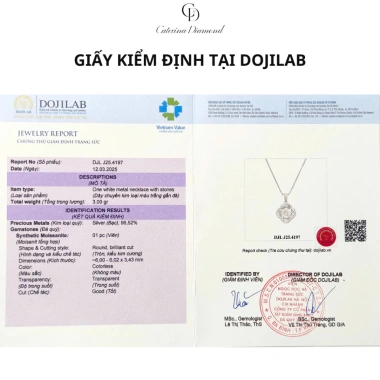 BST 8/3 Dây chuyền nữ Kim Cương Moissanite Caterina Silver – Độc đáo, sang trọng, giá ưu đãi 1.740.000₫