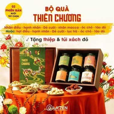 BST quà Tết 2.026 gỗ sồi cao cấp hạt dinh dưỡng tốt cho sức khỏe - Lazen giảm giá 21% 2