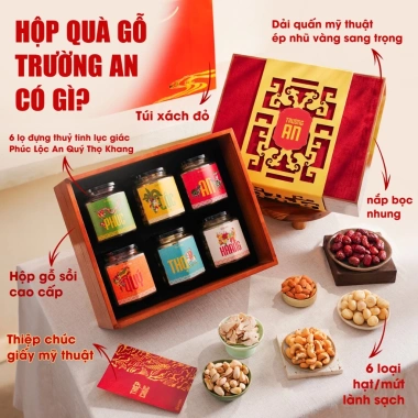 BST quà Tết 2.026 gỗ sồi cao cấp hạt dinh dưỡng tốt cho sức khỏe - Lazen giảm giá 21% 5