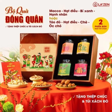 BST quà Tết 2.026 gỗ sồi cao cấp hạt dinh dưỡng tốt cho sức khỏe - Lazen giảm giá 21% 8