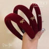 BST Tết 2.026 Băng đô nhung đỏ mini đính nơ sang trọng tiểu thư - 43.000 VND 5