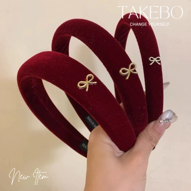 BST Tết 2.026 Băng đô nhung đỏ mini đính nơ sang trọng tiểu thư - 43.000 VND 5