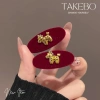 BST Tết 2.026 Kẹp tóc nhung đỏ có charm ngựa - May mắn cho năm 2.026, giá ưu đãi 19.000 VND 4