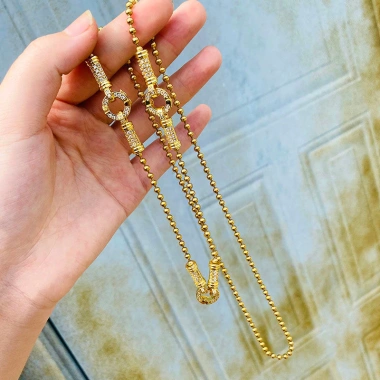 Bùa Bảo Thái Lan 3mm 18k Vàng Khóa Đa Tay - Hai, Ba, Năm Tay Giá 189.200₫